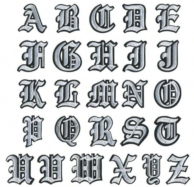 Embroidered Patch - Fancy Letters