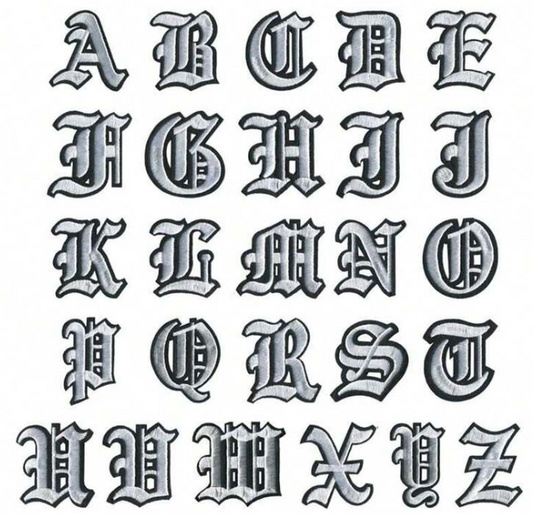 Embroidered Patch - Fancy Letters