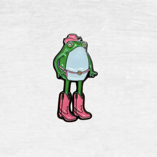 Ceramic Pin - Pink Cowboy Toad
