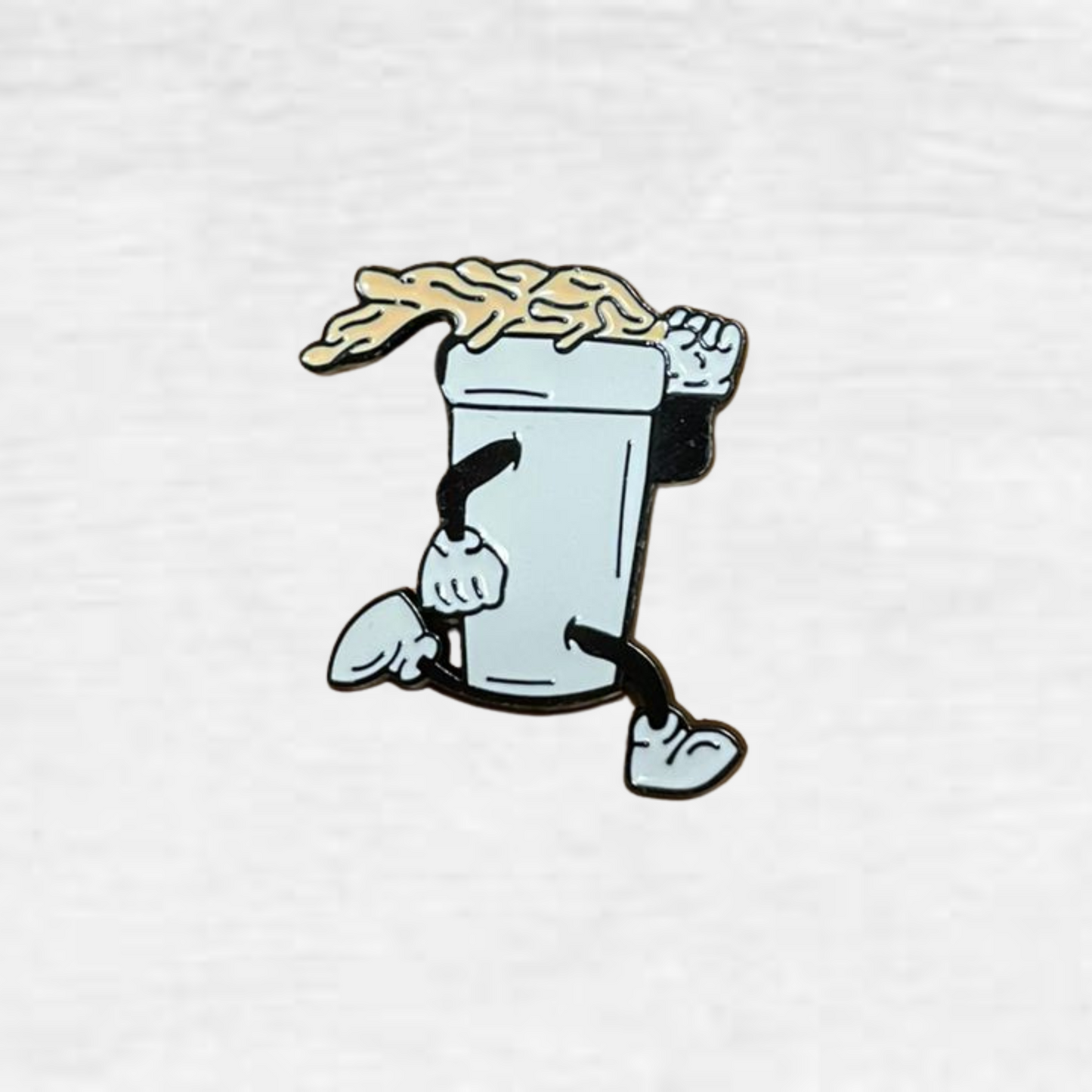 Ceramic Pin - Running Coffee