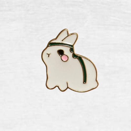 Ceramic Pin - White Rabbit