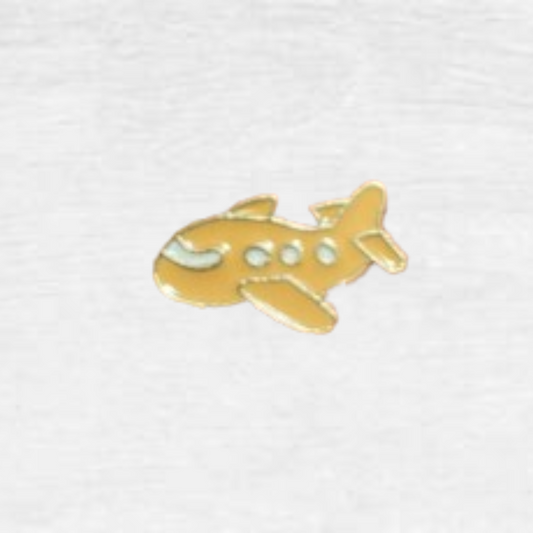 Ceramic Pin - Small Yellow Plane