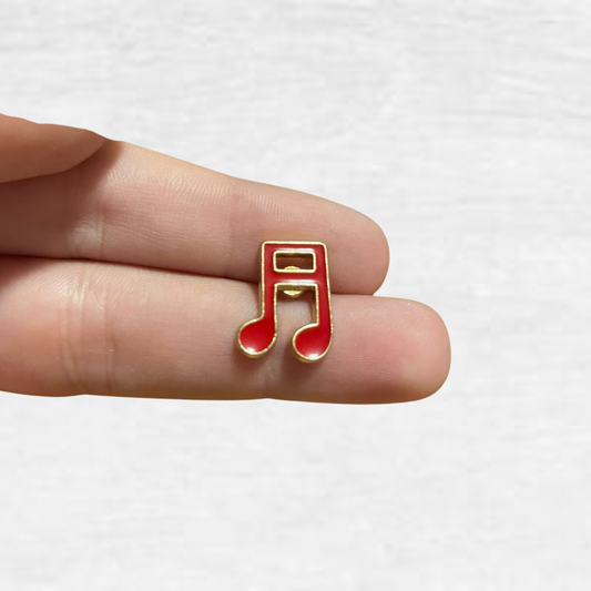 Ceramic Pin - Red Music Note
