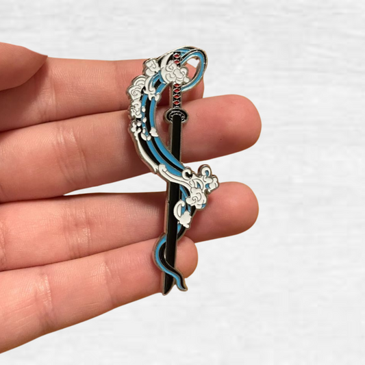 Ceramic Pin - Sword with Water