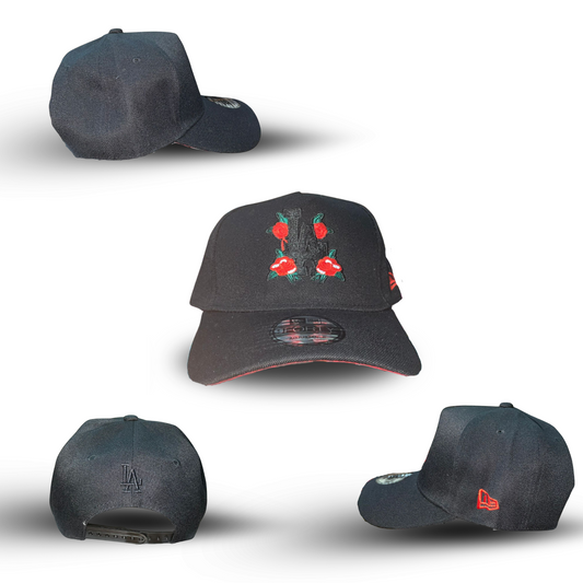 Snapback Cap - Black Out La Dodgers with Roses Snapback