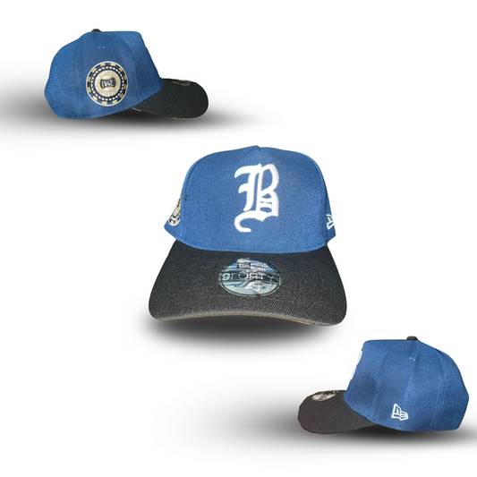Snapback Cap - Dark Blue And Black
