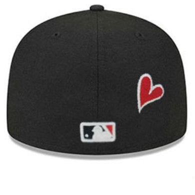 Black White Sox with Heart Fitted - 7 1/2