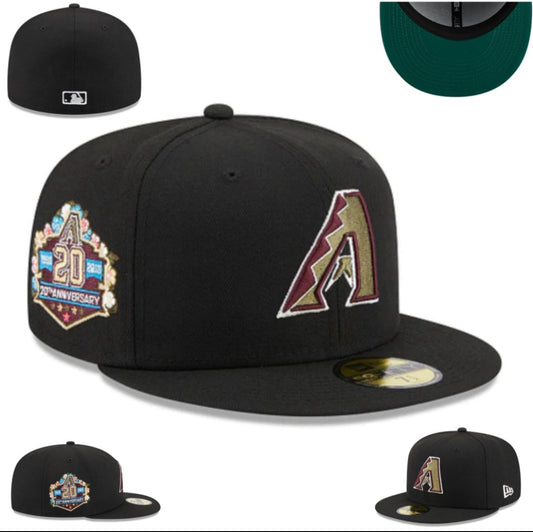 Black Arizona Diamond Backs Fitted - 7 1/2