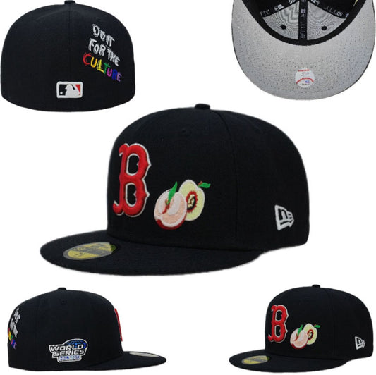 Black Boston Red Sox with Fruit and "Do It for the Culture" Embroidery - 7 1/2