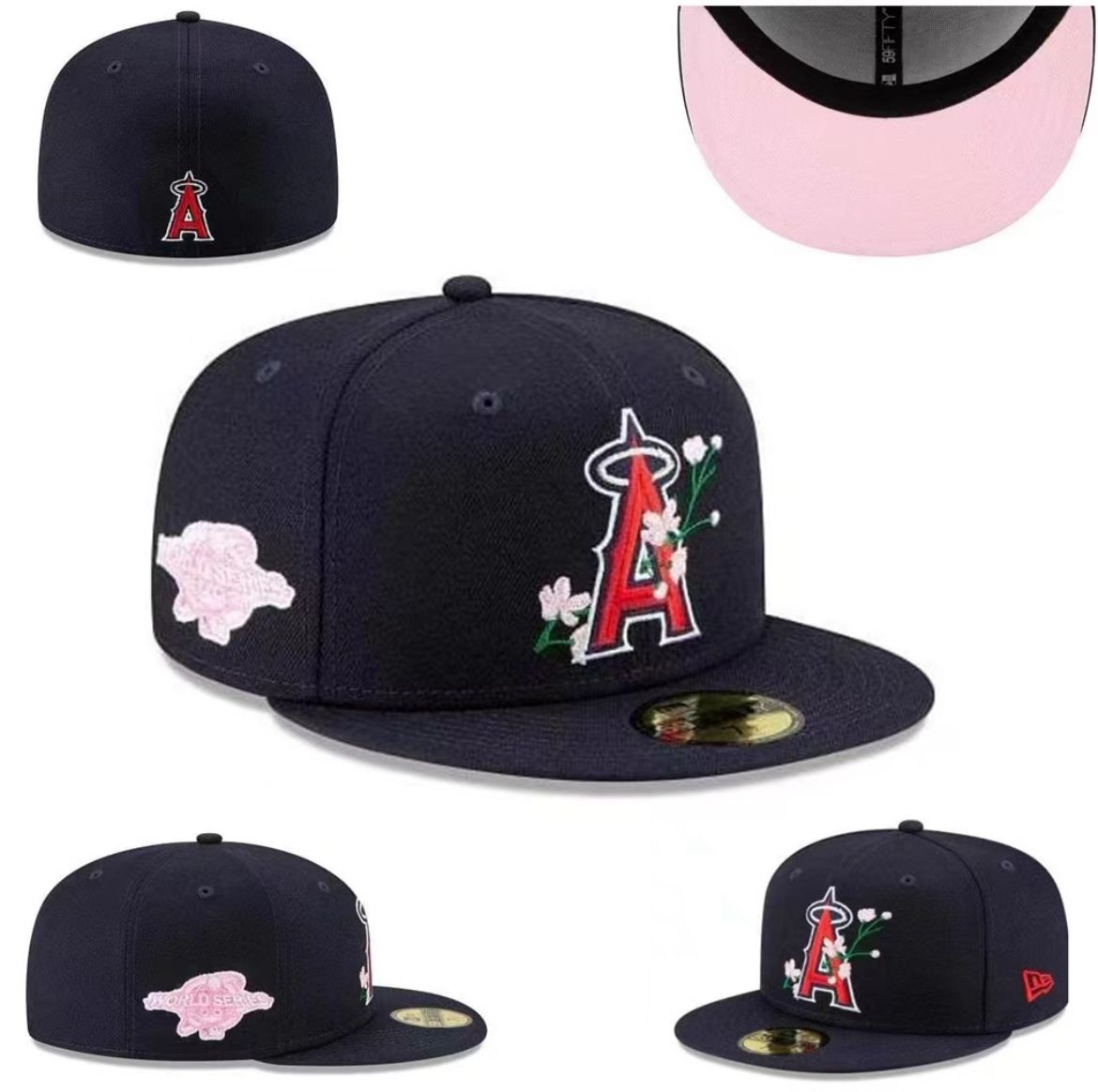 Black and Red Los Angeles Angels Fitted - 7 1/2