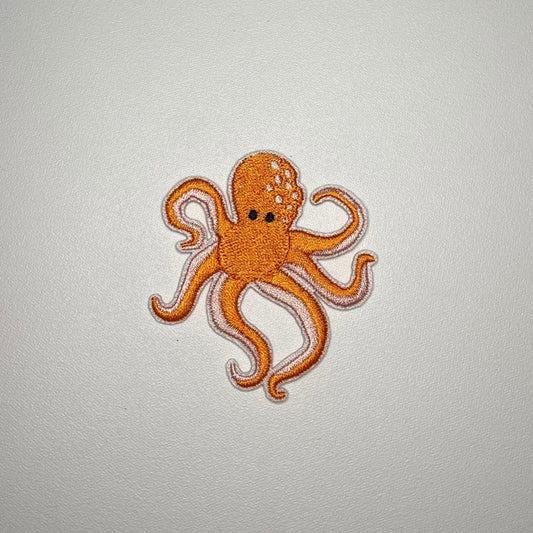 Embroidered Patches - Orange Octapus