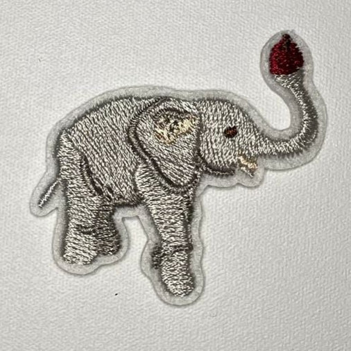 Embroidered Patch - Elephant and Apple