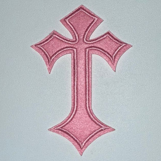 Embroidered Patch - Pink Cross