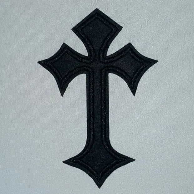 Embroidered Patch - All Black Cross
