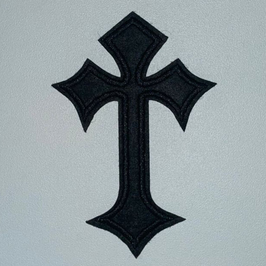 Embroidered Patch - All Black Cross