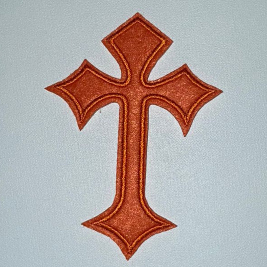 Embroidered Patch - Orange Cross