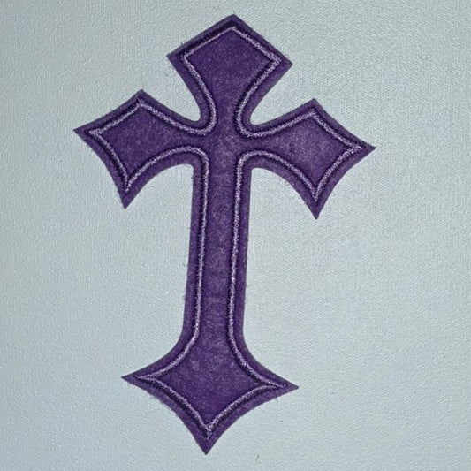 Embroidered Patch - Purple Cross Patch
