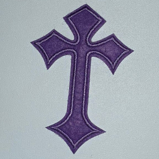 Embroidered Patch - Purple Cross