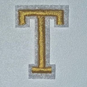 Embroidered Patch - Gold Letter T