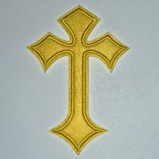 Embroidered Patch - Gold Cross Patch