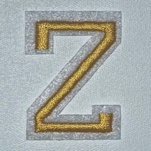 Embroidered Patch - Gold Letter Z