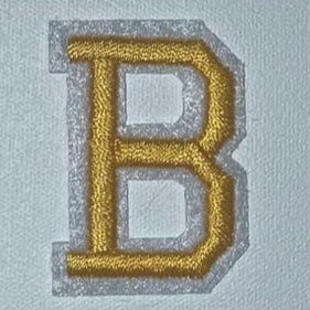 Embroidered Patch - Gold Letter B