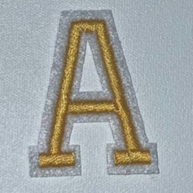 Embroidered Patch - Gold Letter A