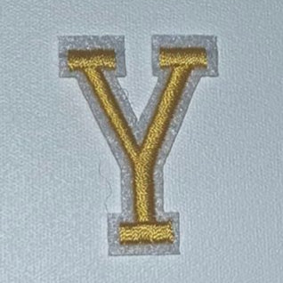 Embroidered Patch - Gold Letter Y