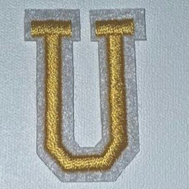 Embroidered Patch - Gold Letter U