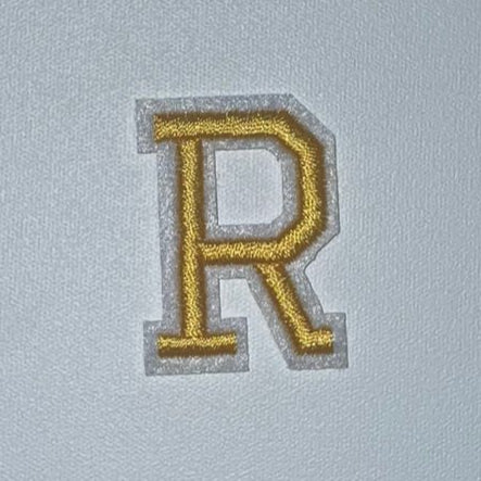 Embroidered Patch - Gold Letter R