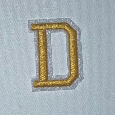 Embroidered Patch - Gold Letter D