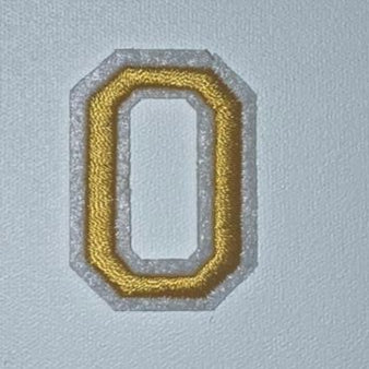Embroidered Patch - Gold Letter 0