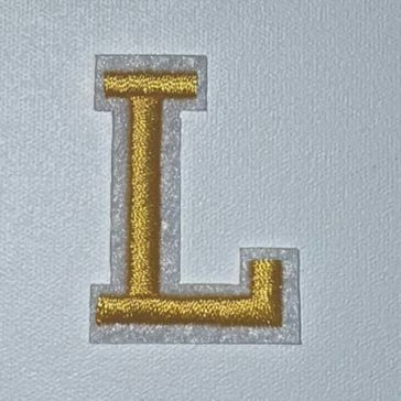 Embroidered Patch - Gold Letter L
