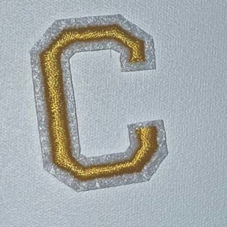 Embroidered Patch - Gold Letter C