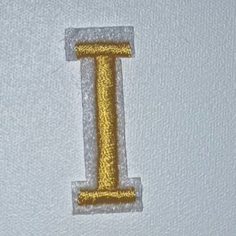 Embroidered Patch - Gold Letter I