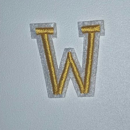 Embroidered Patch - Gold Letter W
