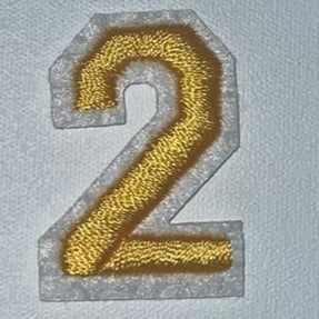 Embroidered Patch - Gold Number 2
