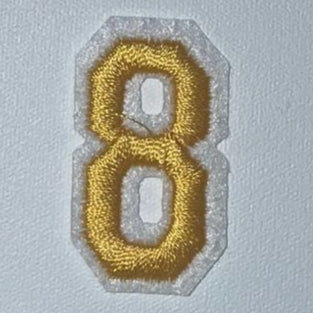 Embroidered Patch - Gold Number 8