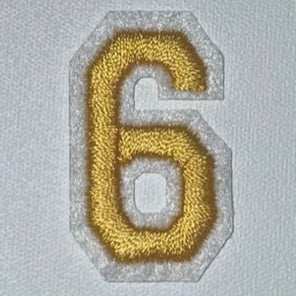 Embroidered Patch - Gold Number 6
