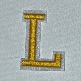 Embroidered Patch - Gold Letter L