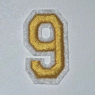Embroidered Patch - Gold Number 9