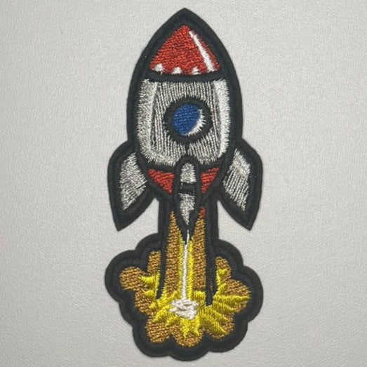 Embroidered Patch - Rocket Taking Off