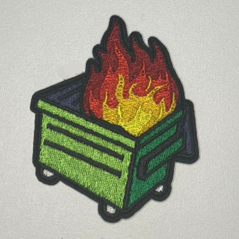 Embroidered Patch - Dumpster on Fire