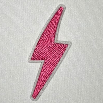 Embroidered Patch - Pink Lightning