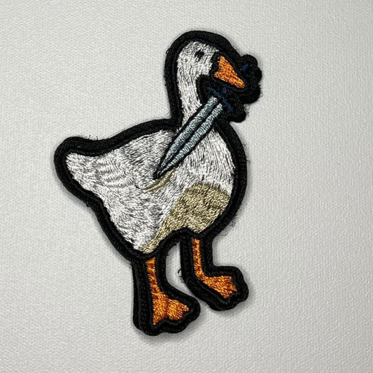 Embroidered Patch - Goose with Knife