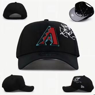Snapback Cap - Black Arizona Diamond Backs - With Cupid