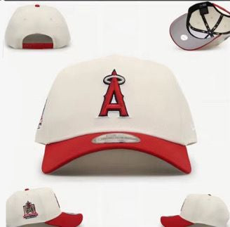 Snapback Cap - Red and Cream Los Angeles Angels Snapback