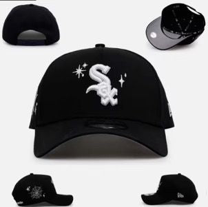 Black Snapback Cap - Boston Red Sox "White Stars"