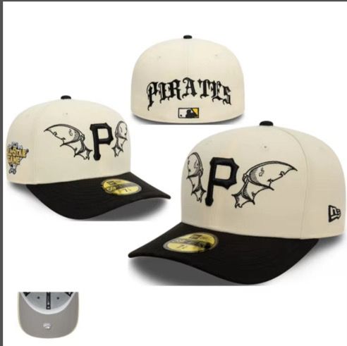 Fitted Cap - Pirates Wings And Writing - 7 5/8