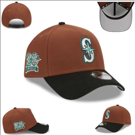 Snapback Hat - Brown Seattle Mariners - Adjustable